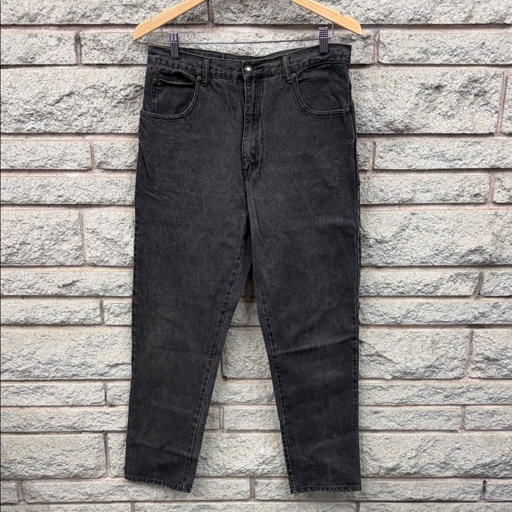 Men's Y2K  Black Straight-Leg Jeans